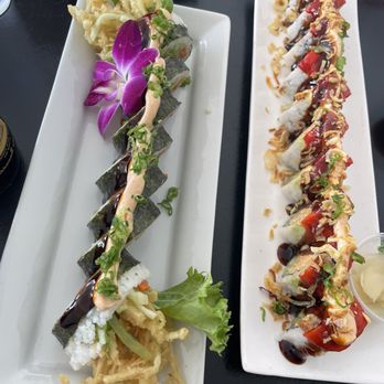 Vegan Castle - Red Dragon Roll and spider roll - Vegan Near Me - Long Beach, California Vegan Castle - Red Dragon Roll and spider roll - Vegan Near Me - Long Beach, California