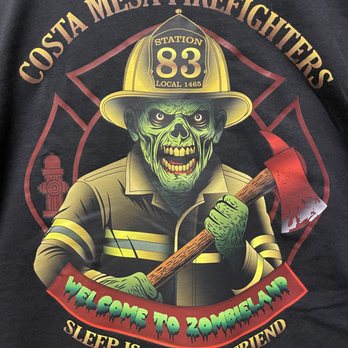 Hot off the Press - Logo design and screen printed t-shirt for Costa Mesa Fire station 3. - Screen Printing/T-Shirt Printing Near Me Hot off the Press - Logo design and screen printed t-shirt for Costa Mesa Fire station 3. - Screen Printing/T-Shirt Printing Near Me