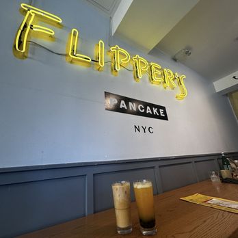 Flipper’s - Passion Fruit Green Tea and iced latte - Pancakes Near Me - New York, New York Flipper’s - Passion Fruit Green Tea and iced latte - Pancakes Near Me - New York, New York