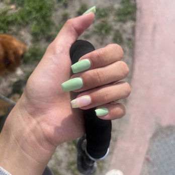 iNail Spa - Gelx coffin shape - Nail Salons Near Me - Miami Beach, Florida