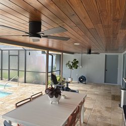 MJM Construction Enterprises - New wood plank ceiling.