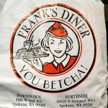 Frank's Diner - Take out is always a great option. Just make sure you check your items before leaving. - Breakfast & Brunch Near Me - Spokane, Washington Frank's Diner - Take out is always a great option. Just make sure you check your items before leaving. - Breakfast & Brunch Near Me - Spokane, Washington