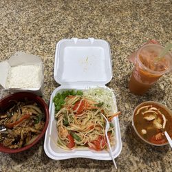 Thai Garden - Papaya salad, Kra Pao, Tom Yum, Thai Iced Tea.  seriously so good!