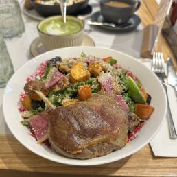 Cafe 85 signature salad with duck confit