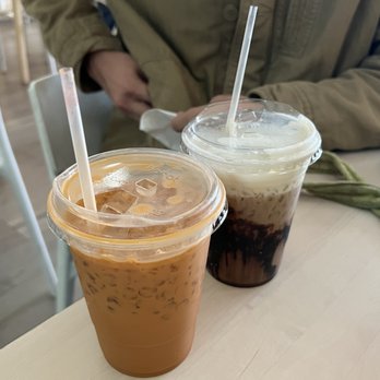 Contra Coffee & Tea - Foxy  Cleopatra and a seasonal espresso drink - Coffee & Tea Near Me - Orange, California