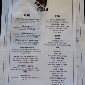 La Condesa Eatery - Drink menu - Salad Near Me - Reno, Nevada La Condesa Eatery - Drink menu - Salad Near Me - Reno, Nevada