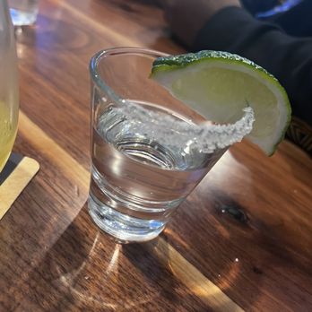 Riley’s on 2nd - Patron shot - New American Near Me - Long Beach, California Riley’s on 2nd - Patron shot - New American Near Me - Long Beach, California