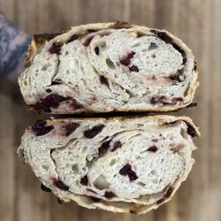Cranberry white chocolate sourdough loaf