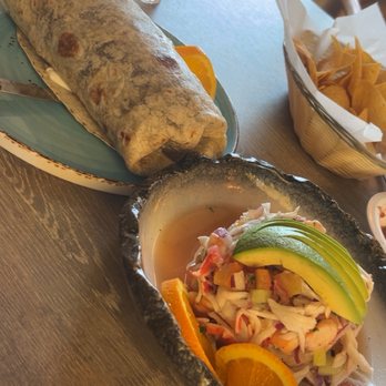 Mariscos Corona - surf n turf burrito and tostada mixta - Mexican Near Me - Van Nuys, California Mariscos Corona - surf n turf burrito and tostada mixta - Mexican Near Me - Van Nuys, California