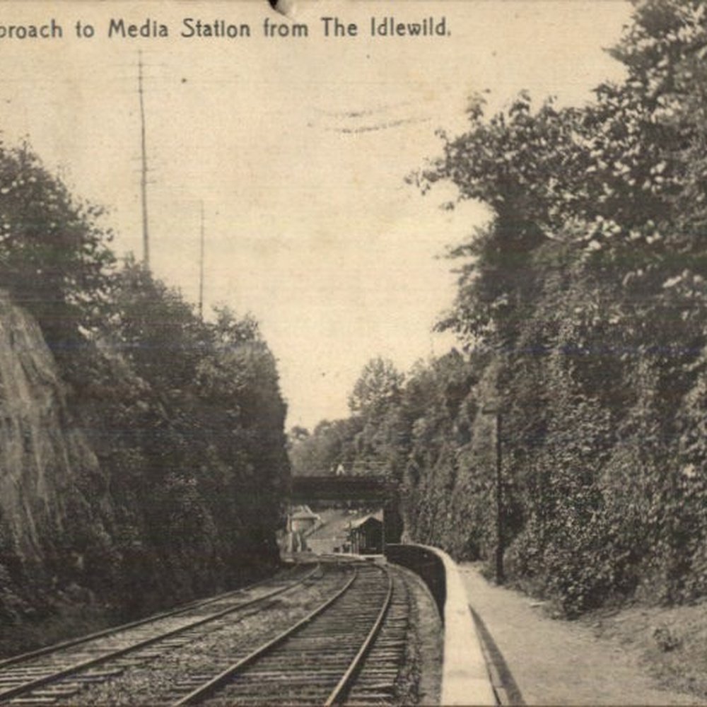 Media Station - Media PA Approach to RR Train Station c1910 Antique Postcard - Public Transportation Near Me - Media, Pennsylvania Media Station - Media PA Approach to RR Train Station c1910 Antique Postcard - Public Transportation Near Me - Media, Pennsylvania