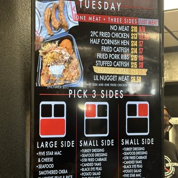 Chicken’s Kitchen - Tuesday Menu as of August 2024 - Soul Food Near Me - Harvey, Louisiana