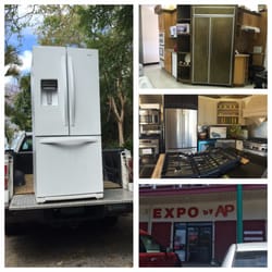 Appliances Plus - Fridge being delivered on the left, store on the right
