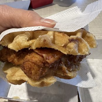 Chick-fil-A - Large chicken & waffles sandwich - Fast Food Near Me - Saint Joseph, Missouri