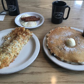 Varsity Inn Restaurant - Blueberry pancake combo w/ a side of hash browns - Diners Near Me - Seattle, Washington Varsity Inn Restaurant - Blueberry pancake combo w/ a side of hash browns - Diners Near Me - Seattle, Washington