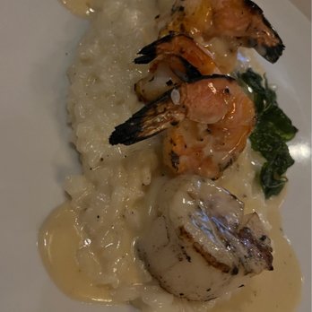 Enoteca Rossa - Shrimp & scallops on a bed of lemon risotto - Italian Near Me - Bellaire, Texas Enoteca Rossa - Shrimp & scallops on a bed of lemon risotto - Italian Near Me - Bellaire, Texas