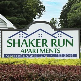 Exterior outside entrance of Shaker Run Apartments - Shaker Run Apartment Building Sign - Albany, New York Exterior outside entrance of Shaker Run Apartments - Shaker Run Apartment Building Sign - Albany, New York
