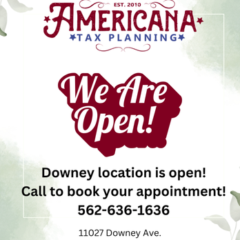 Americana Tax Planning - Bookkeepers Near Me - Downey, California Americana Tax Planning - Bookkeepers Near Me - Downey, California
