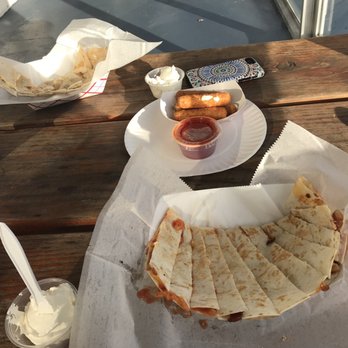 Slo-Jack's Drive-In - ows a plate of quesadillas and a can of soda - New American Near Me - Hampton Bays, New York