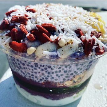 Flavor Theory - My husbands: coconut, açaí, taro chia, banana, Gogo, and stuff.., - Acai Bowls Near Me - Riverside, California Flavor Theory - My husbands: coconut, açaí, taro chia, banana, Gogo, and stuff.., - Acai Bowls Near Me - Riverside, California