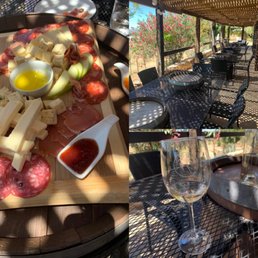 Meat and Cheese board and the best white wines!!!