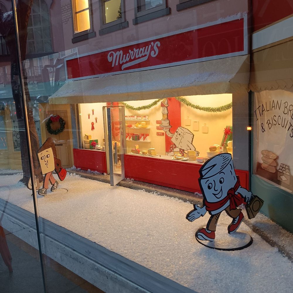Murray's Cheese - Bleecker - Christmas window display - Cheese Shops Near Me - New York, New York Murray's Cheese - Bleecker - Christmas window display - Cheese Shops Near Me - New York, New York