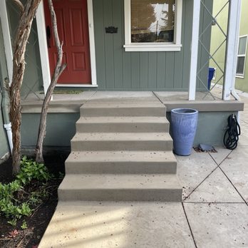 Sandoval Concrete - Porch and front steps after. - Masonry/Concrete Near Me Sandoval Concrete - Porch and front steps after. - Masonry/Concrete Near Me