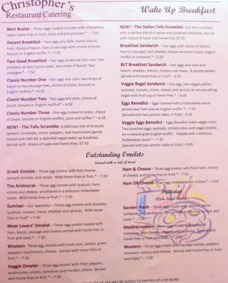 Menu photo 6 Christopher's Restaurant & Catering Dayton , OH