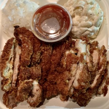 Chacha's Hawaiian Grill - Chicken Katsu with rice and potato mac salad - Hawaiian Near Me - Eugene Or, Oregon