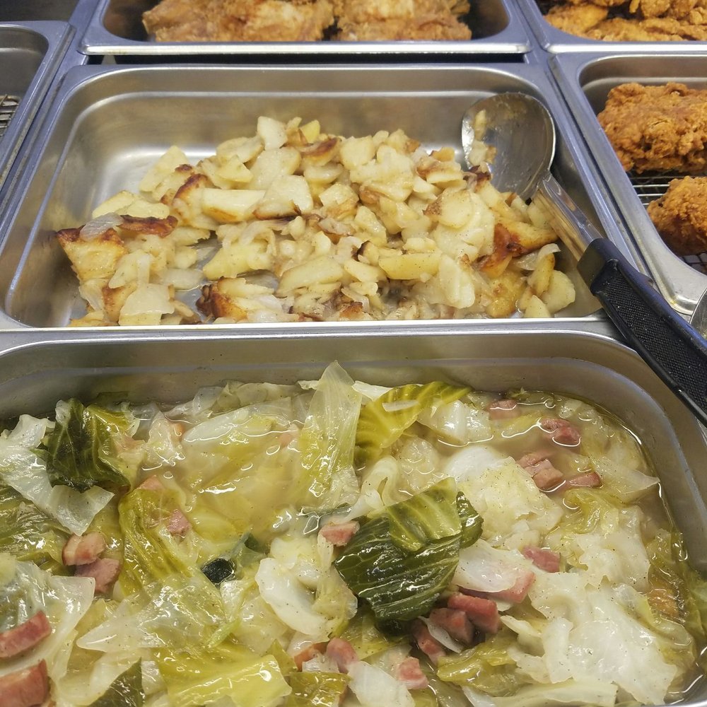 Crossroads Chevron - Lunch plates, choose meat with 2 sides and a drink for only $6.99 what a steal. Today is fried pork chops fried potatoes and cabbage. - Gas Stations Near Me - Sardis, Mississippi