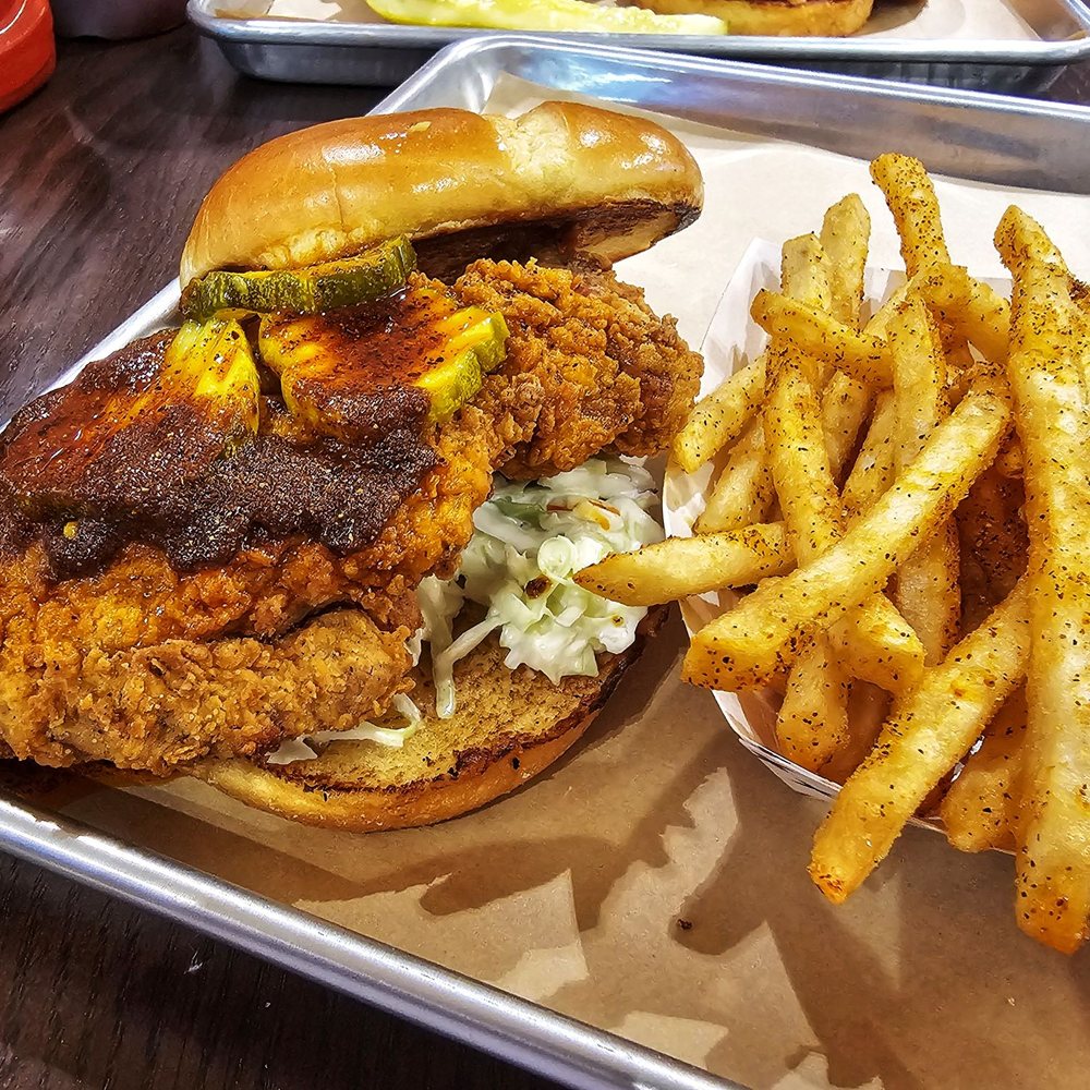 GQue BBQ Thornton - Nashville Hot Chicken sandwich - Barbeque Near Me - Thornton, Colorado