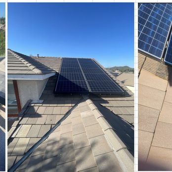Tesla Energy Solar - Roof tile water channel cut allowing water to flow behind all the tiles, over the unflashed mount. - Solar Installation Near Me - Sacramento, California