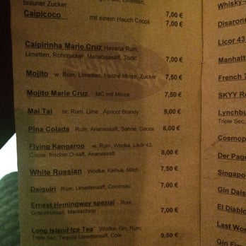 Mathilde - Cocktailkarte Teil 1 - Cocktail Bars Near Me - Hamburg, HH Mathilde - Cocktailkarte Teil 1 - Cocktail Bars Near Me - Hamburg, HH