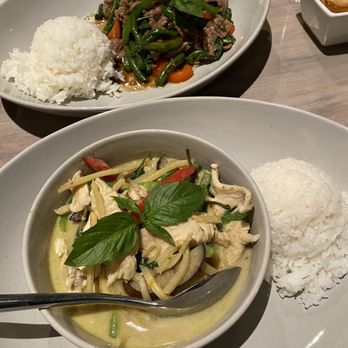 Ka Thai - Green Curry (Spicy*) and Thai Basil Stir Fry (Your choice of Protein) - Thai Near Me - Dallas, Texas