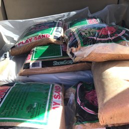 10 bags of sand to deal with a gnat problem I have in a lower atrium! This is going to be fun!