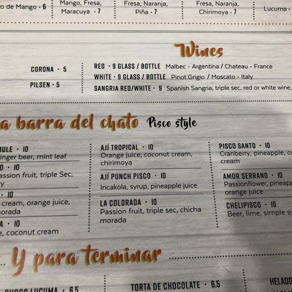 Aji Ceviche Bar - Menu - Peruvian Near Me - Orlando, Florida