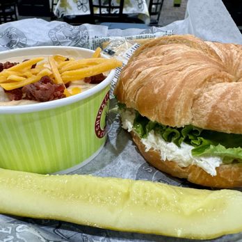 Chicken Salad Chick - Classic Carol with loaded potato soup - Salad Near Me - Louisville, Kentucky Chicken Salad Chick - Classic Carol with loaded potato soup - Salad Near Me - Louisville, Kentucky