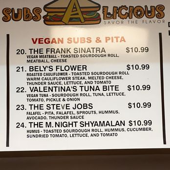 Subs A Licious - Menu - Sandwiches Near Me - San Jose, California