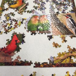 Arlington County Library - Aurora Hills Branch - I enjoy placing a few puzzle pieces each visit and look forward to the new puzzle when they switch, it is at the entrance to the library .