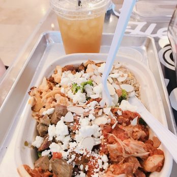 Vale Healthy Kitchen - Tampa - Regular Size Bowl with Ancho Chicken, Steak, Sweet Potatoes, Buffalo Cauliflower, Rice, Shaved Almonds, & Feta - Acai Bowls Near Me - Tampa, Florida Vale Healthy Kitchen - Tampa - Regular Size Bowl with Ancho Chicken, Steak, Sweet Potatoes, Buffalo Cauliflower, Rice, Shaved Almonds, & Feta - Acai Bowls Near Me - Tampa, Florida