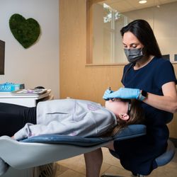 Bryn Mawr Orthodontics - Dr. Karen Conn ensures a comfortable and positive visit for one of our younger patients at Bryn Mawr Orthodontics.