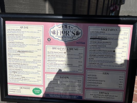 Menu photo 1 Flor’s Farm To Table San Diego, CA Menu photo 1 Flor’s Farm To Table San Diego, CA
