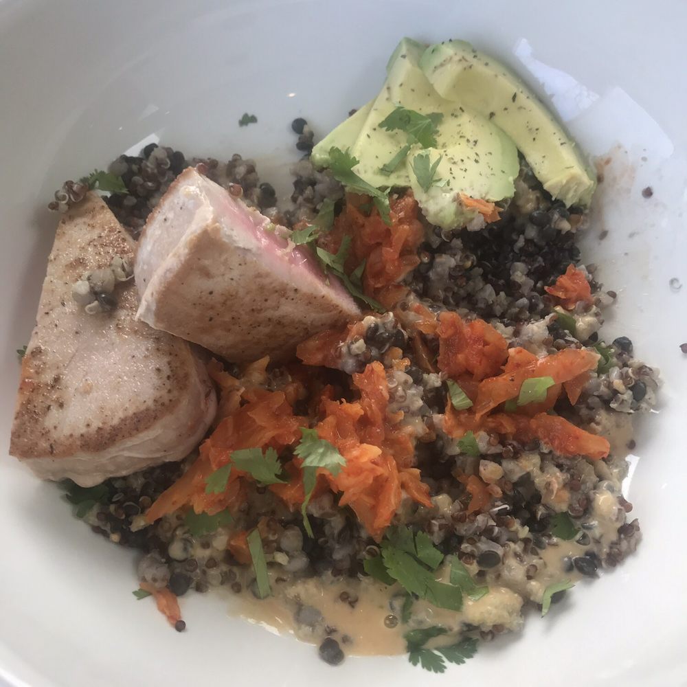 Bouilla - Seared Ahi Tuna Grain Bowl - New American Near Me - Hamilton, Montana Bouilla - Seared Ahi Tuna Grain Bowl - New American Near Me - Hamilton, Montana