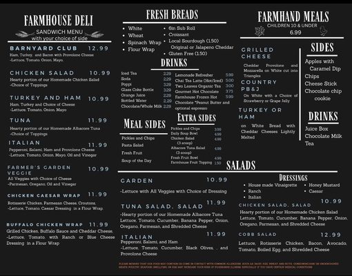 Menu photo 1 Farmhouse Deli Pickens, SC Menu photo 1 Farmhouse Deli Pickens, SC