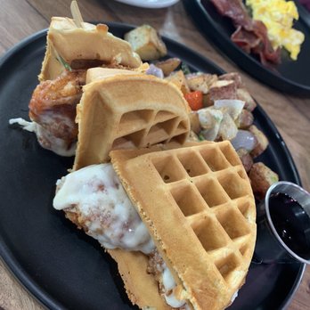 Delicioso Bistro - Chicken and waffles ... soooo good - Diners Near Me - Modesto, California