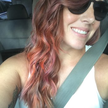 David Ryan Salon - Rose, peach, violet and blond subtle highlights done by Robert - Hair Salons Near Me - New York, New York