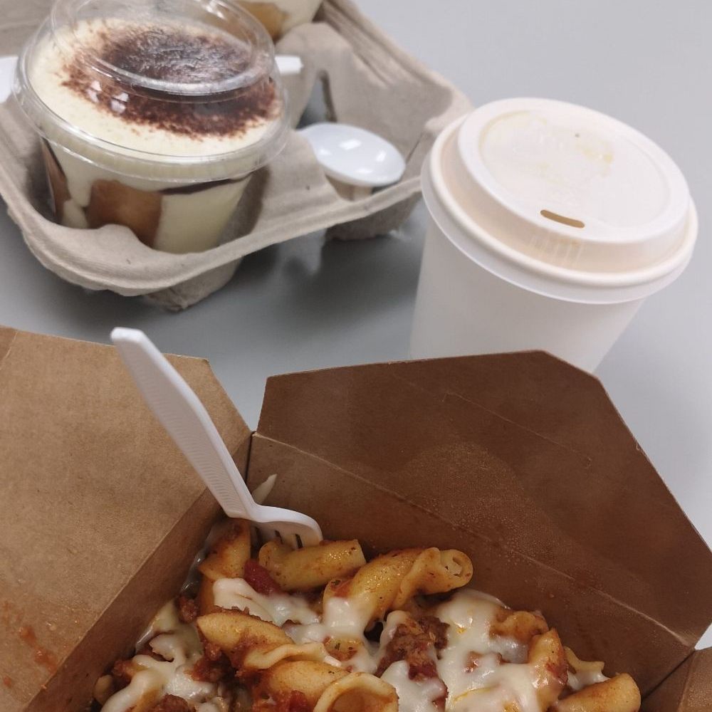 Soffritto - Pasta with the meat bolognese sauce, delicious coffee, and a chocolate & Lemon Tiramisu - Delis Near Me - Calgary, Alberta Soffritto - Pasta with the meat bolognese sauce, delicious coffee, and a chocolate & Lemon Tiramisu - Delis Near Me - Calgary, Alberta