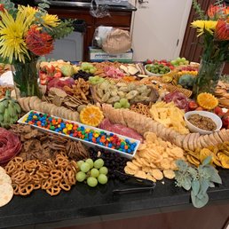 They utilized the kitchen island in one of the most gorgeous charcuteries I've ever seen. They utilized the kitchen island in one of the most gorgeous charcuteries I've ever seen.