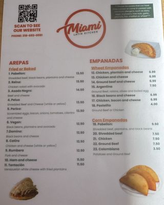Menu photo 1 Miami Latin Kitchen Shreveport, LA