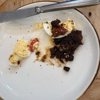 Magnolia Table - Deviled eggs with bacon jam - Breakfast & Brunch Near Me - Waco, Texas Magnolia Table - Deviled eggs with bacon jam - Breakfast & Brunch Near Me - Waco, Texas