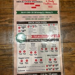 Cucinella's Brick Oven Pizzeria - Menu 2024